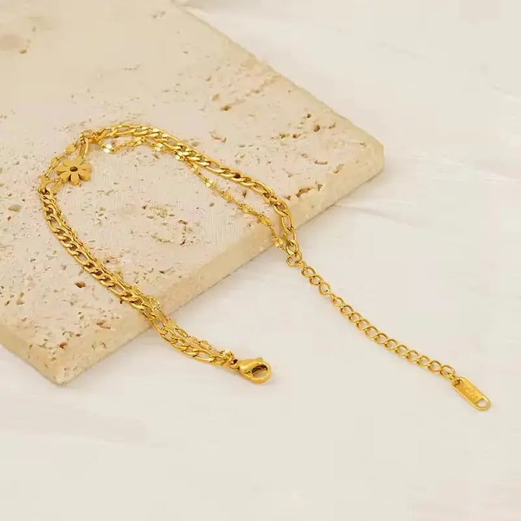 Lunar Bloom Chain Bracelet 2Moon Jewellery