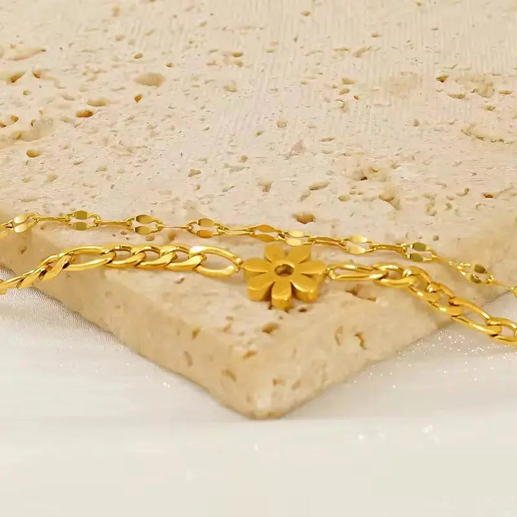 Lunar Bloom Chain Bracelet 2Moon Jewellery