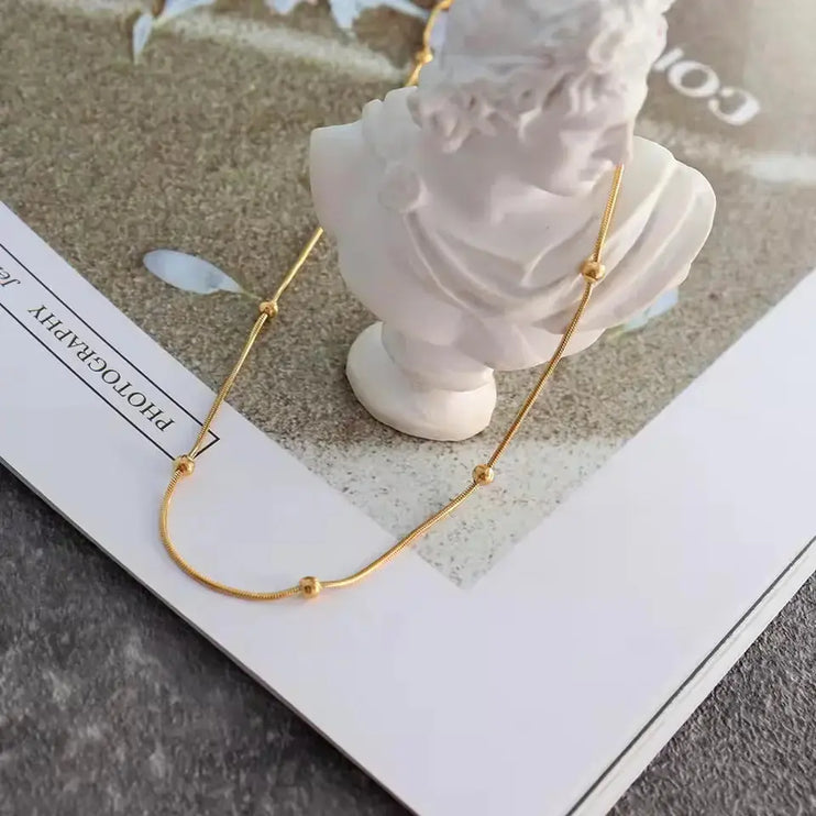 Minimal Bead Necklace 2Moon Jewellery