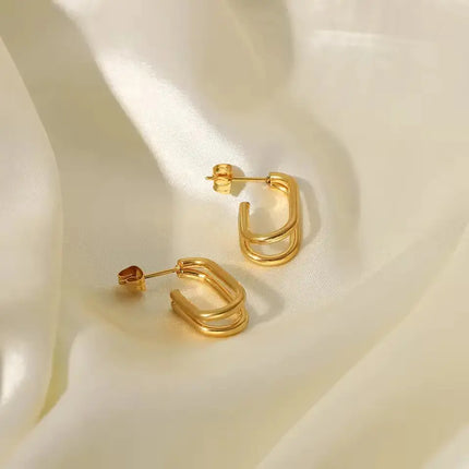 Lunar Curve Hoop Earrings 2Moon Jewellery