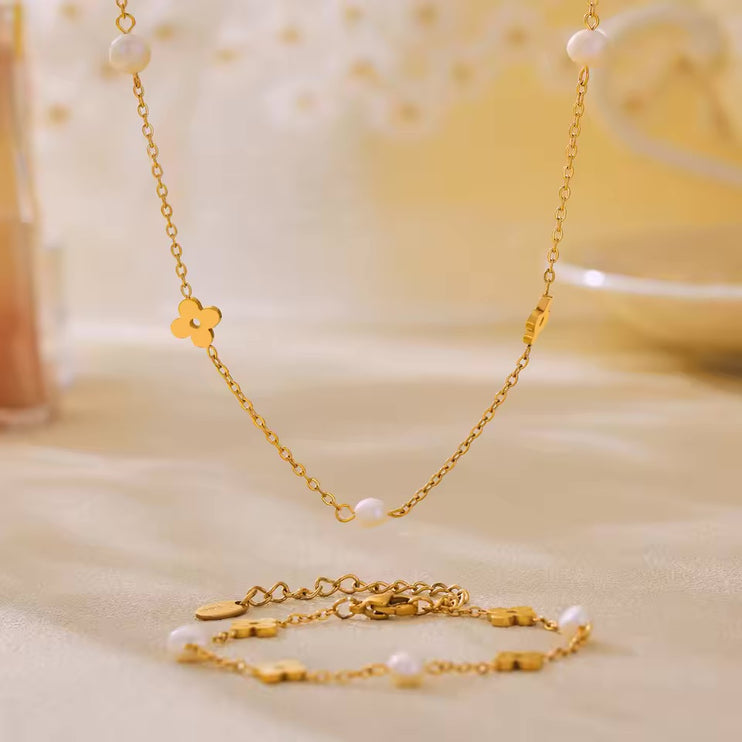 Petal & Pearl Necklace