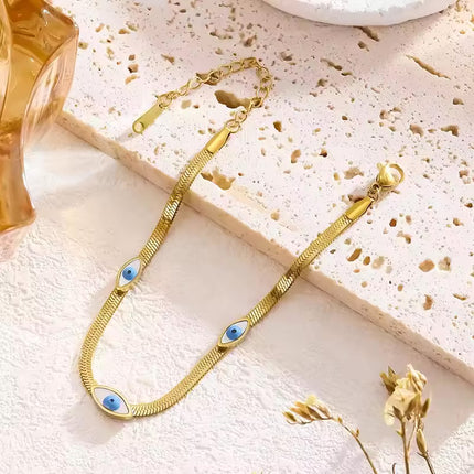 Blue Eye Chain Bracelet