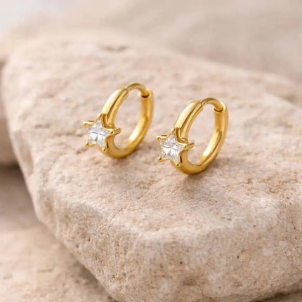 Astral Spark Huggie Earrings 2Moon Jewellery