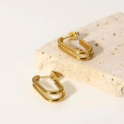 Lunar Curve Hoop Earrings 2Moon Jewellery