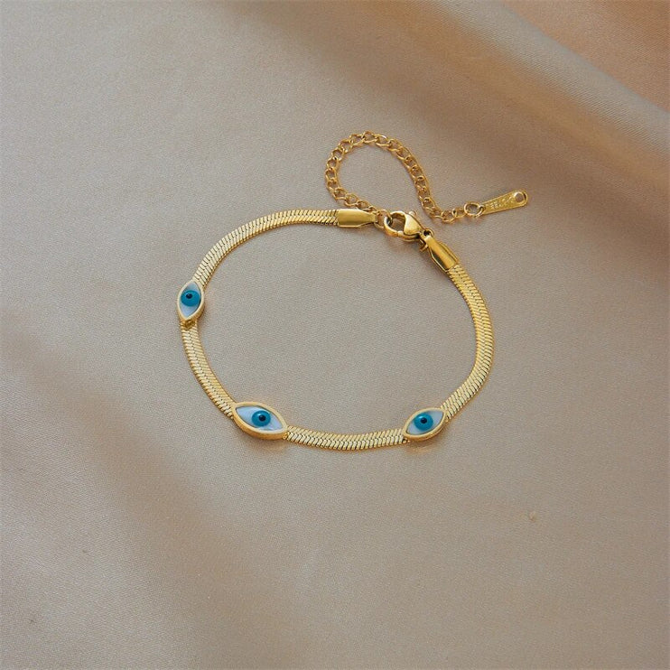 Blue Eye Chain Bracelet
