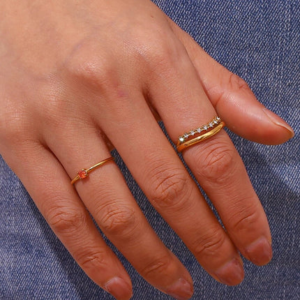 Dione Micro Paved Ring