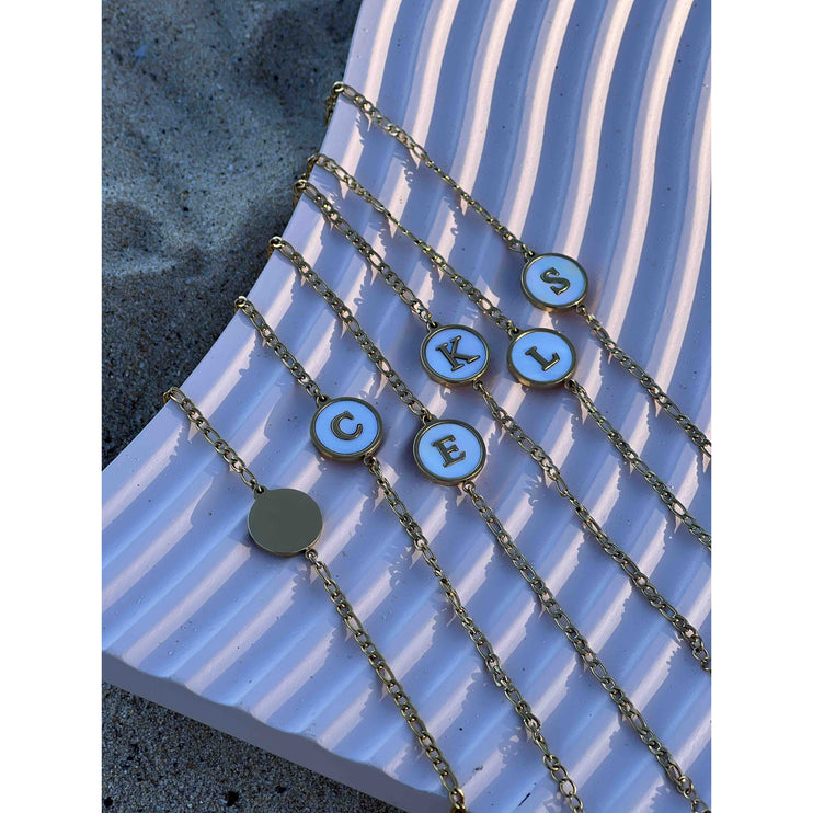 Abalone Letter Bracelet