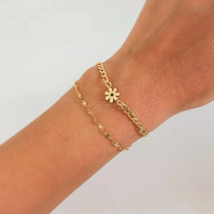 Lunar Bloom Chain Bracelet 2Moon Jewellery