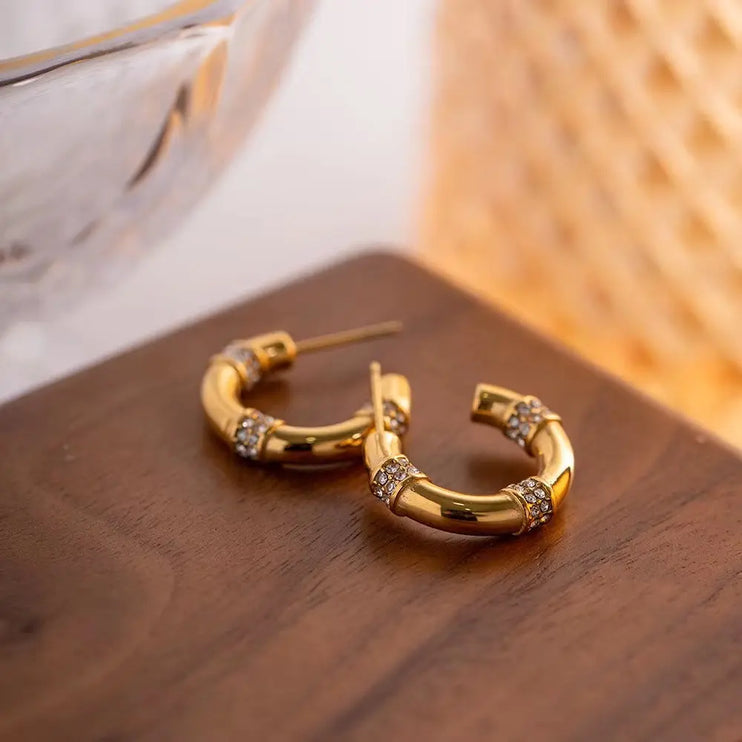 Orbit Beam Hoops 2Moon Jewellery