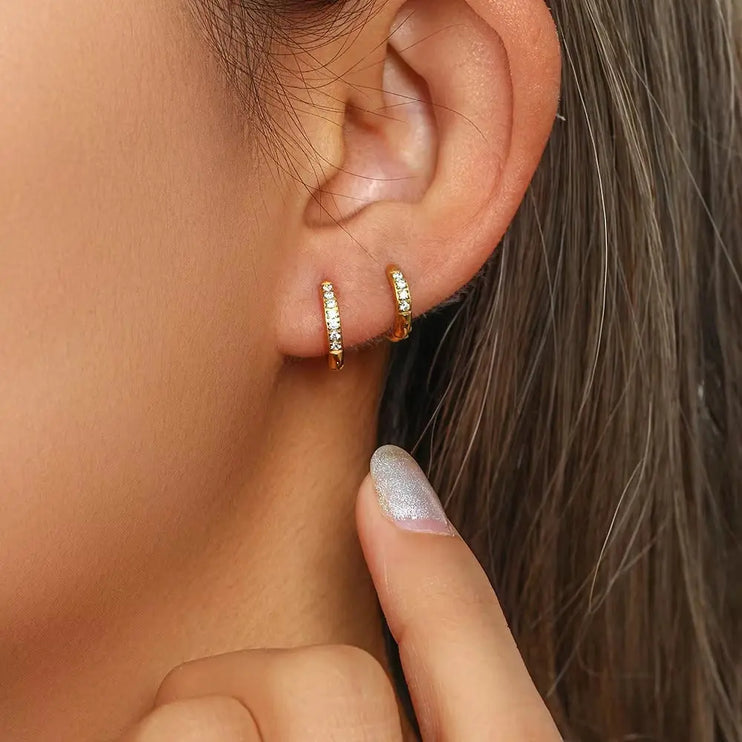 Moonline Glow Huggie Earrings 2Moon Jewellery