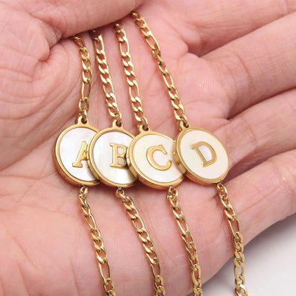 Abalone Letter Bracelet - 2Moon Jewellery