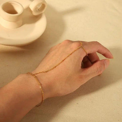 Golden Silhouette Handchain 2Moon Jewellery
