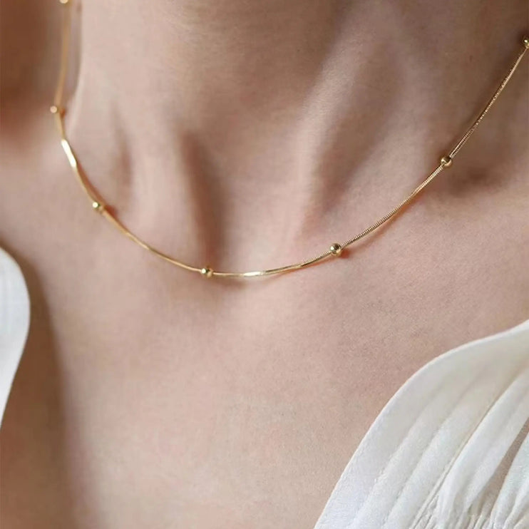 Minimal Bead Necklace 2Moon Jewellery