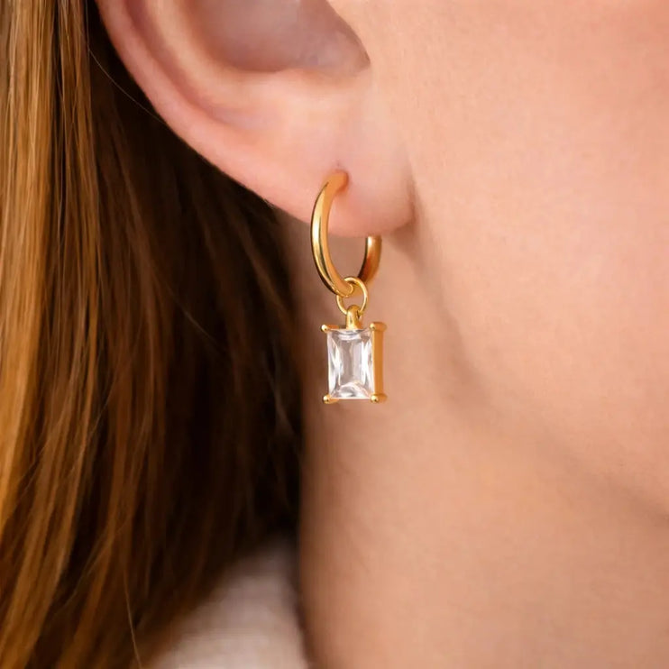 Lunar Prism Huggie Earrings 2Moon Jewellery
