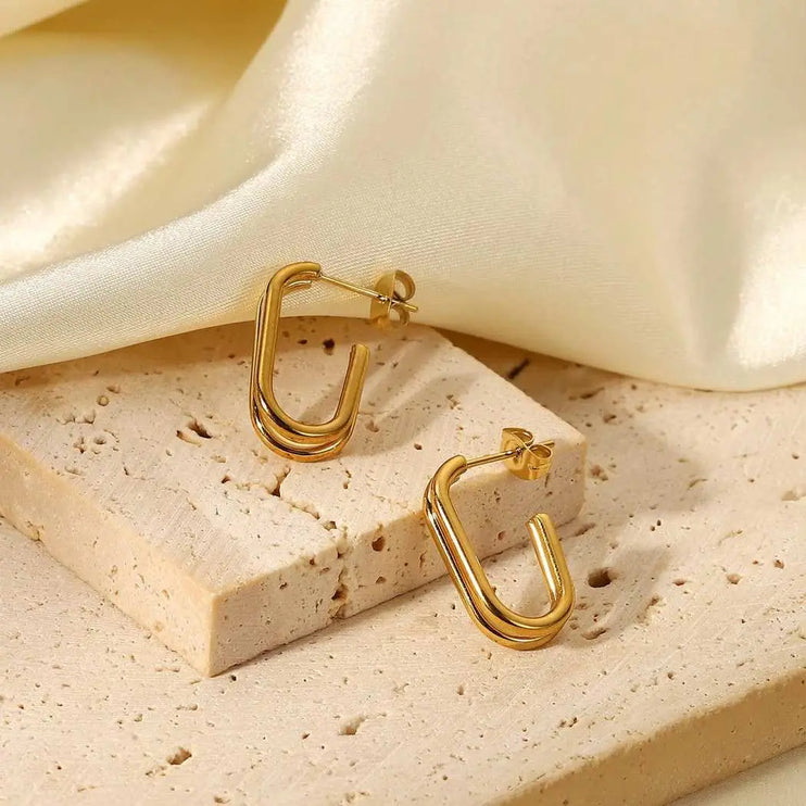 Lunar Curve Hoop Earrings 2Moon Jewellery