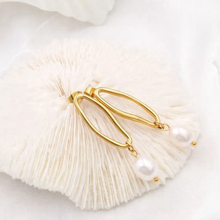 Aurora Drop Pearl Earrings 2Moon Jewellery