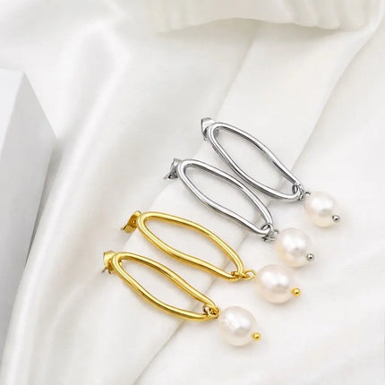 Aurora Drop Pearl Earrings 2Moon Jewellery