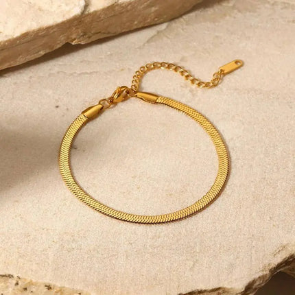 Serpent Chain Bracelet | Gold Snake Chain Bracelet – 2Moon Jewellery