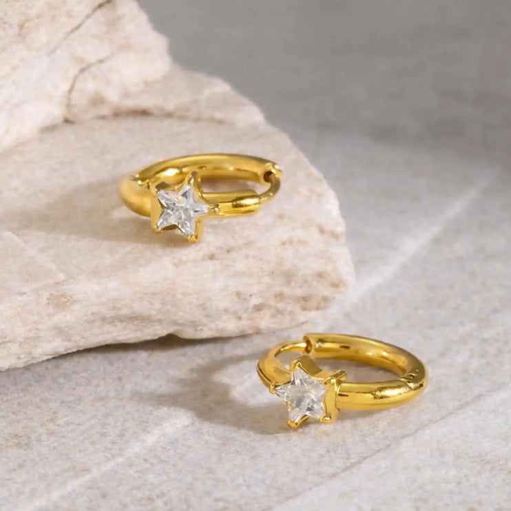 Astral Spark Huggie Earrings 2Moon Jewellery