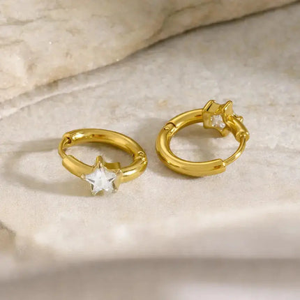 Astral Spark Huggie Earrings 2Moon Jewellery