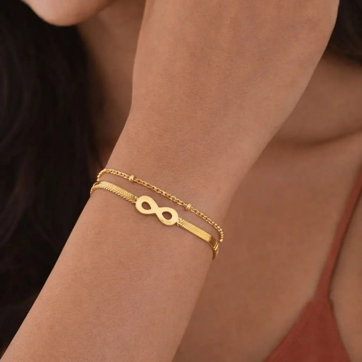 Infinity Dual Chain Bracelet 2Moon Jewellery