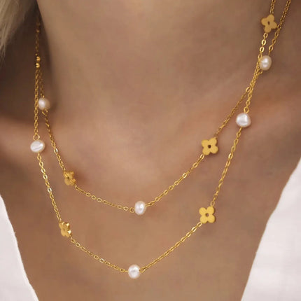 Petal & Pearl Necklace 2Moon Jewellery