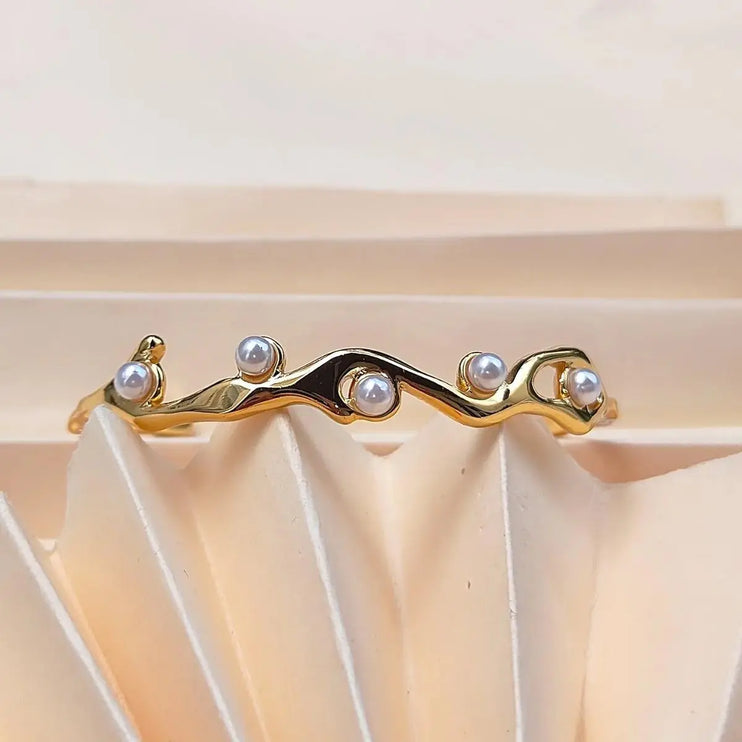 Pearlwave Cuff - 2Moon Jewellery